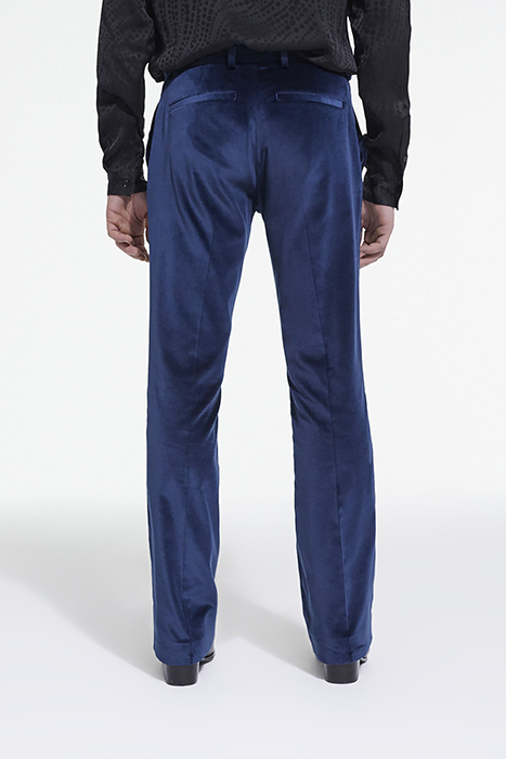PANTALON COSTUME VELOURS LISSE NAVY 2