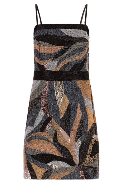 LENNOX BEADED DRESS GOLD MULTI 5