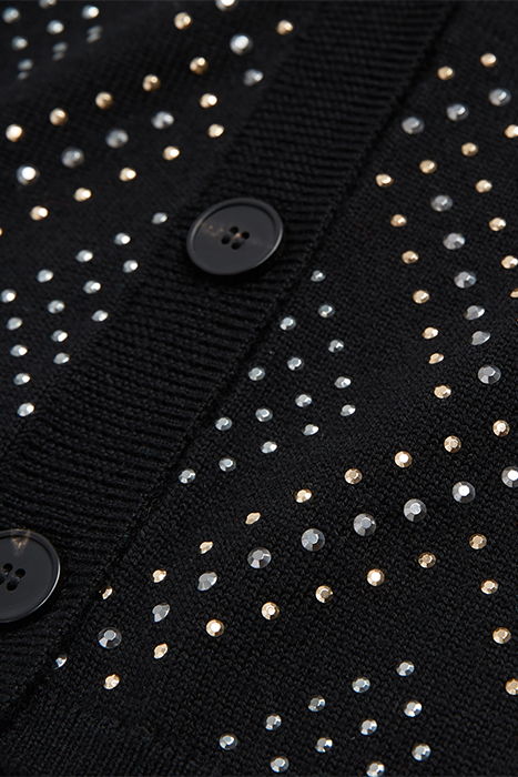 CARDIGAN COURT BOUTONNE BLACK 2