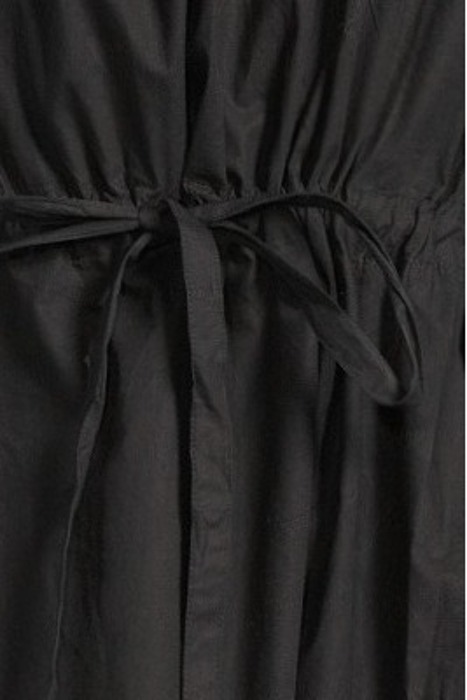 COTTON POPLIN MAXI STRAP DRESS BLACK 5