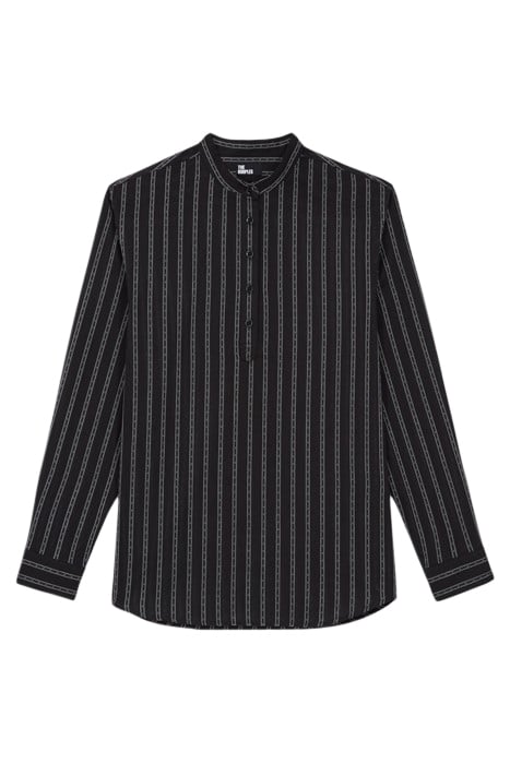 CHEMISE A COL TUNISIEN BLACK by The Kooples