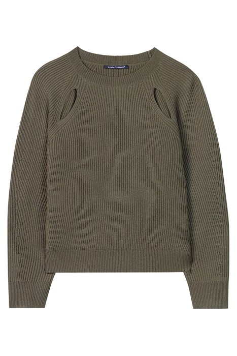 CUT-OUT PULLOVER GREYISH KHAKI 3