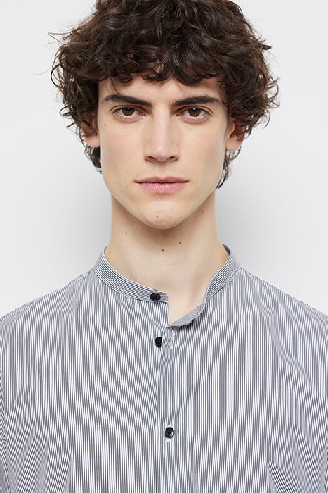 CHEMISE SLIM D COL OFFICIER BLACK WHITE 6