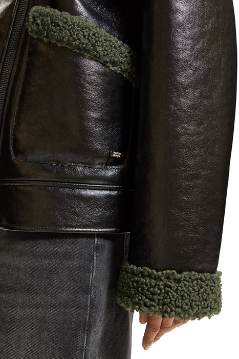 FAUX SHEARLING JACKET EVENING BLACK 8