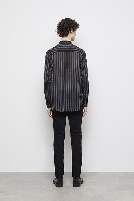 CHEMISE A COL TUNISIEN BLACK 2