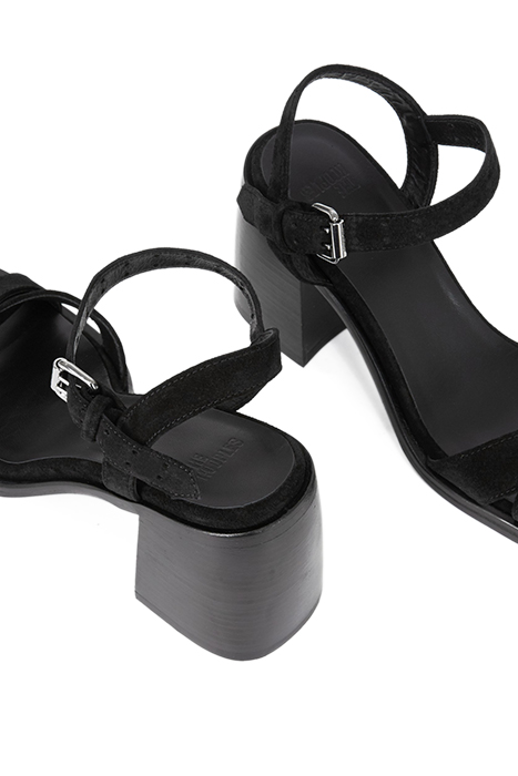 SANDALES EN CUIR À TALONS HAUTS BLACK 3