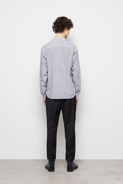 CHEMISE SLIM D COL OFFICIER BLACK WHITE 3