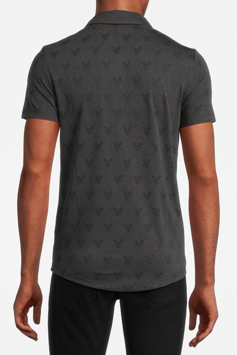 JACQUARD POLO SHIRT JET BLACK 2