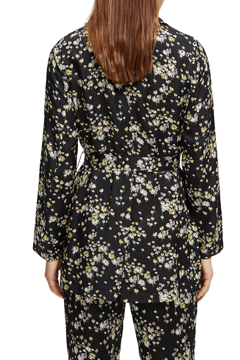 PRINTED DRAPEY BLAZER DANDELION BLACK 2