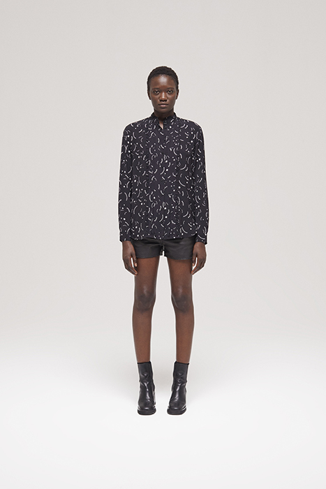 CHEMISE IMPRIMEE COMETE BLACK WHITE 2
