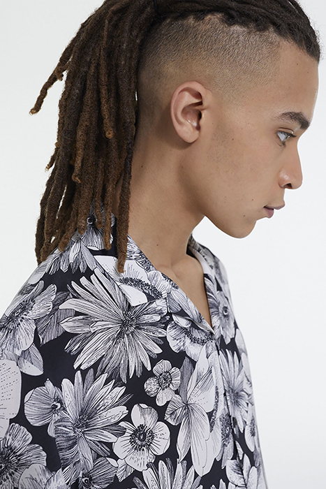 CHEMISE WAKO IMPRIME ROMANTIC GARDEN BLACK WHITE 5