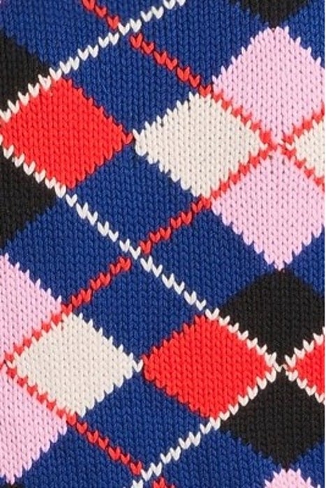 GRAPHIC COTTON V-NECK CARDIGAN SODALITE BLUE 5