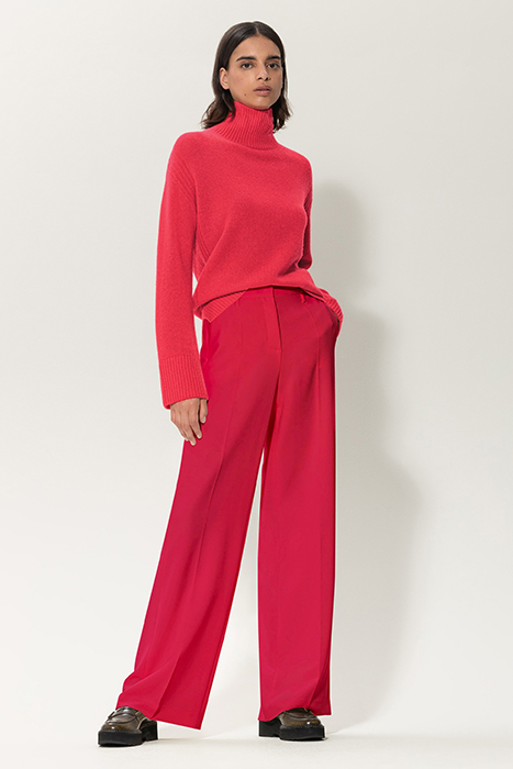 WIDELEG CRÊPE PANTS BRIGHT RED 4