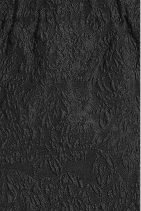 JACQUARD ORGANZA BEAD FRINGE MINI SKIRT BLACK 5