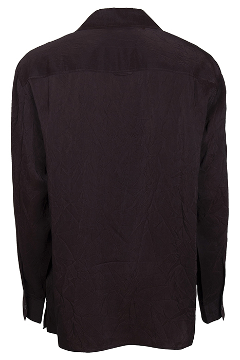 CRINKLED RESORT SHIRT DARK CHOCO 2