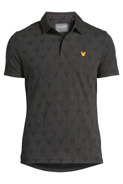 JACQUARD POLO SHIRT JET BLACK 3