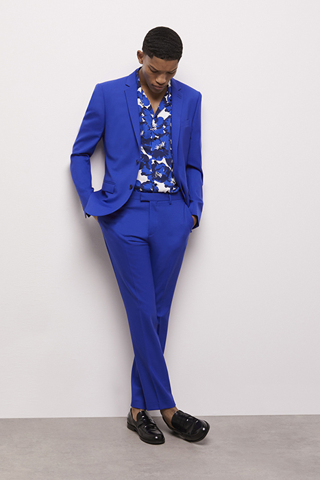 VESTE DE COSTUME COL TAILLEUR BLUE BRUT 5