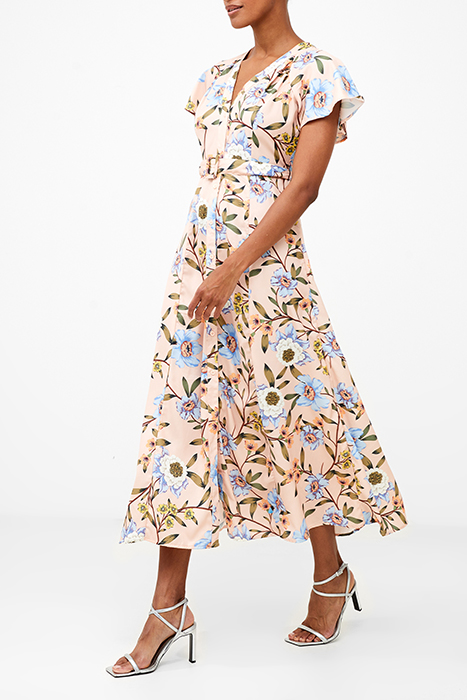 FLORAL BUTTON-THROUGH BELTED MIDI DRESS 4