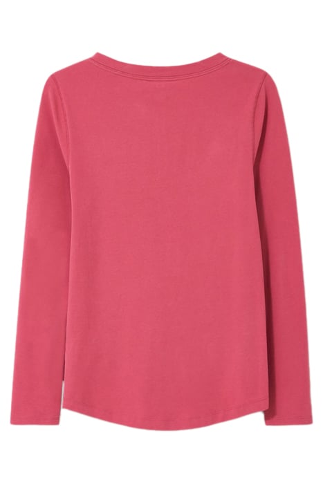 HAILEY HENLEY PJ TOP DEEP PINK 3