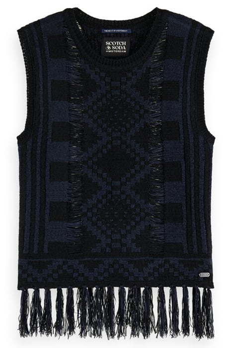 FRINGE HEM KNITTED TANK TOP NIGHT 4