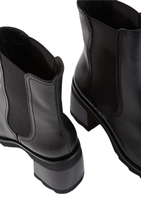 BOTTINES CHELSEA EN CUIR A TALON HAUT BLACK 3