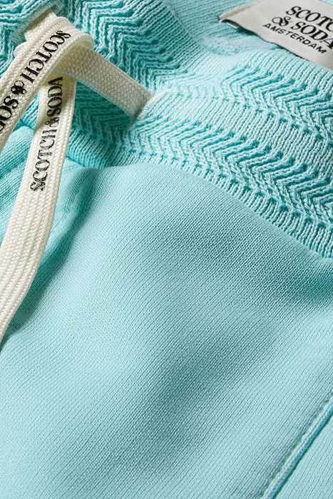 BOYS GARMENT DYED RIB DETAIL SWEAT SHORTS IN ORGANIC COTTON  8