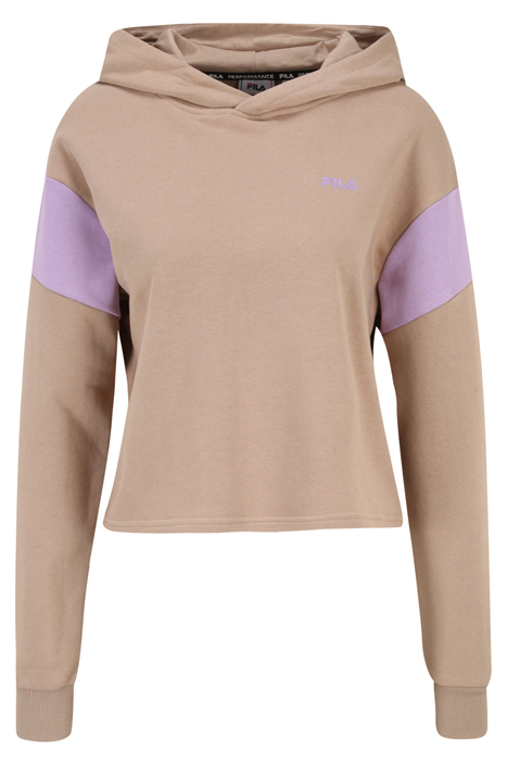 TREVI BLOCKED CROPPED HOODY MOCHA MERINGUE-VIOLA 4