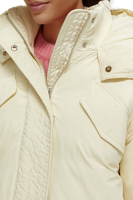 PARKA IN MIXED QUALITIES WITH REPREVE® FILLING AGED WHITE 8