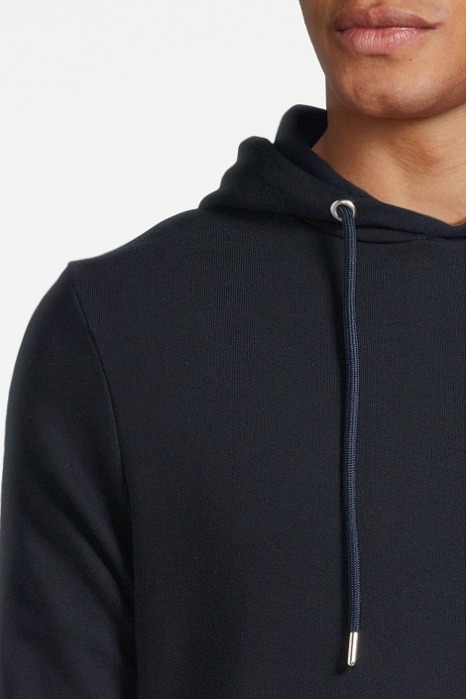 BRAYDON HOODED COTTON SWEATSHIRT NAVY - OUTLET PRICE 4