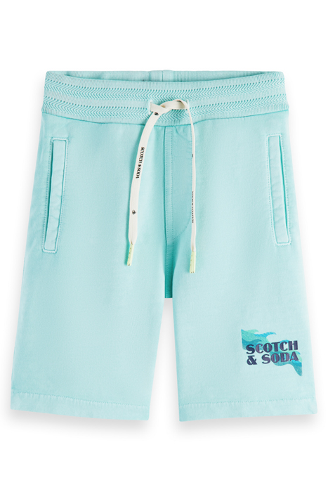BOYS GARMENT DYED RIB DETAIL SWEAT SHORTS IN ORGANIC COTTON  4