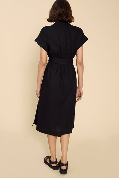 MARIANNE LINEN BLEND DRE PURE BLACK 2