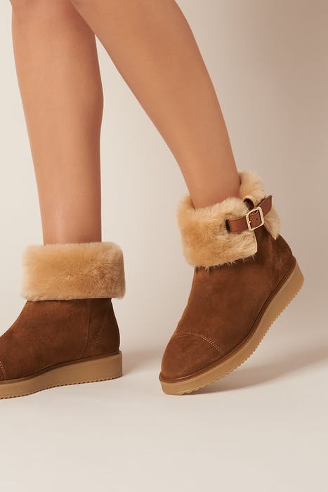 MACI SHEARLING ANKLE BOOT TOBACCO 2