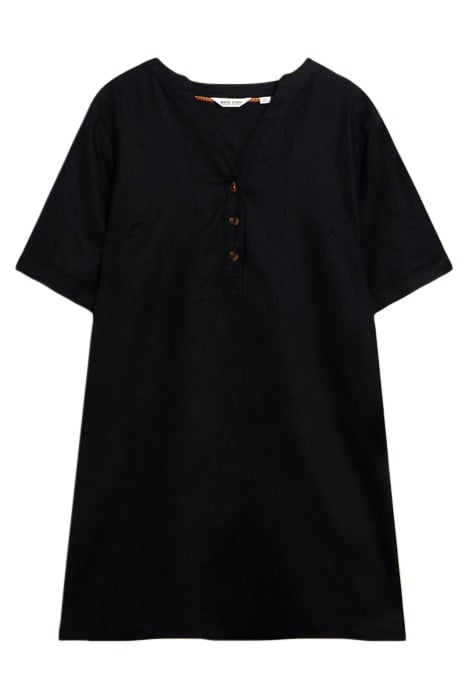 LINA LINEN TUNIC PURE BLACK 3