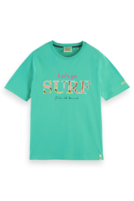 GRAPHIC COTTON JERSEY T-SHIRT SMASH MINT 4