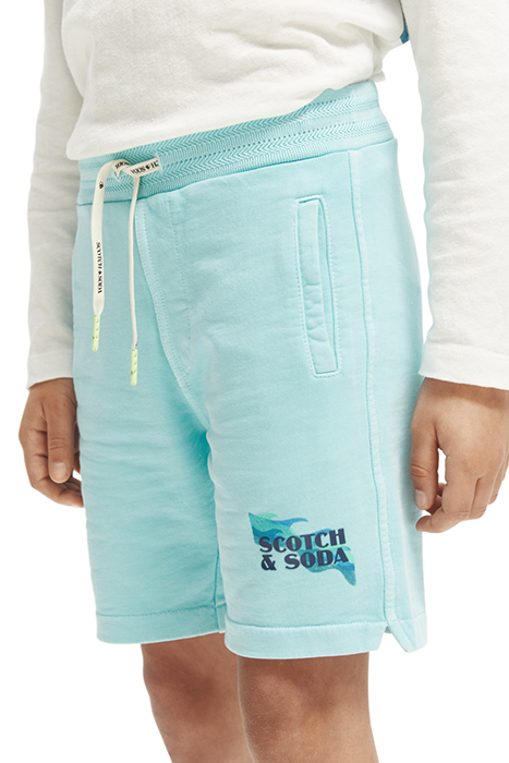 BOYS GARMENT DYED RIB DETAIL SWEAT SHORTS IN ORGANIC COTTON  7