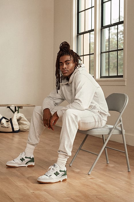 BB550ESB SNEAKERS IN WHITE & GREEN 4