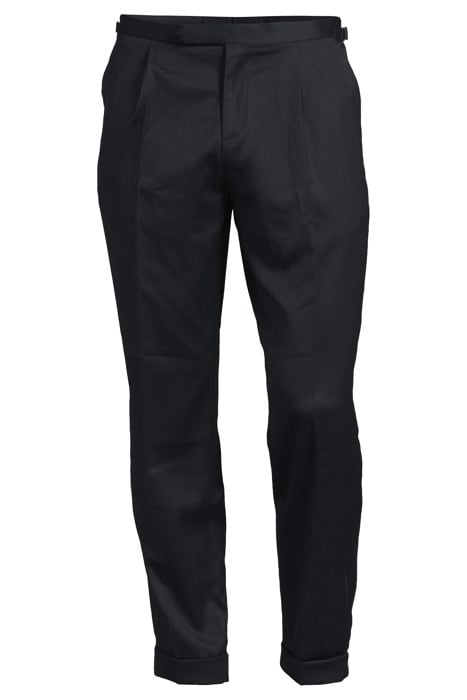HARVEY WAIST BUCKLE TROUSERS PALE NAVY - OUTLET PRICE 3
