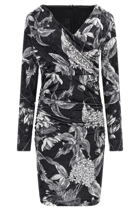LS TESS VELVET DRESS PHANTOM FLORA BLACK 3