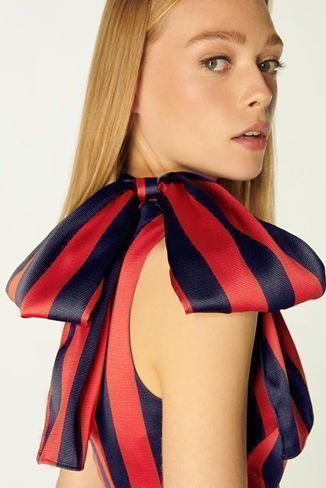 DR TIGGY STRIPED BOW NAVY MULTI 4