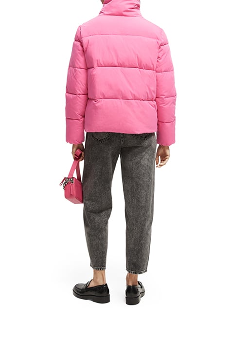 ASYMMETRIC CLOSURE PUFFER COAT WITH REPREVE® FILLING SOFT RO 3