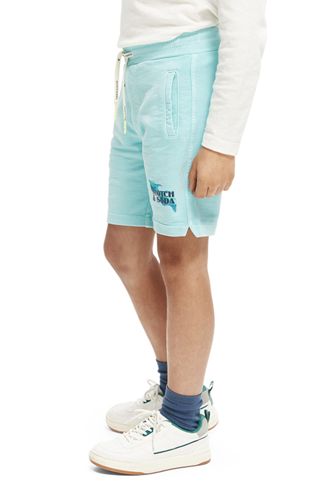 BOYS GARMENT DYED RIB DETAIL SWEAT SHORTS IN ORGANIC COTTON  6