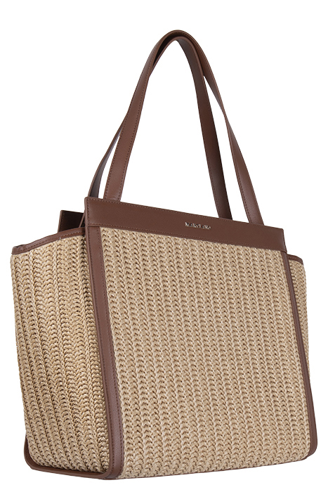 LISA WOVEN TOTE BAG COGNAC 3