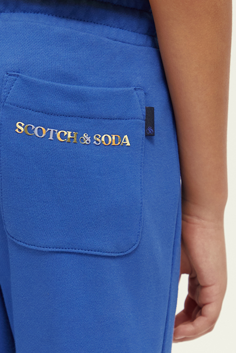 BOYS LOGO SWEATPANTS IN ORGANIC COTTON COBALT 7