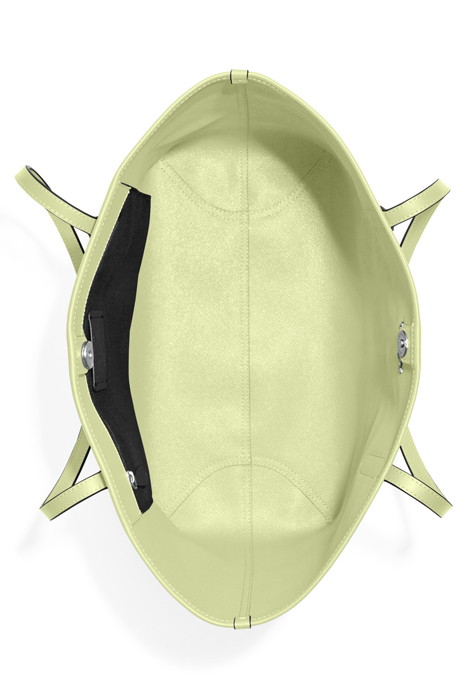 CITY TOTE BAG IN SIGNATURE CANVAS KHAKI/PALE LIME 3