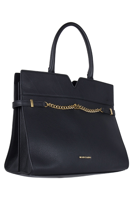 ANNAH TOP HANDLE JET BLACK HANDBAG 3