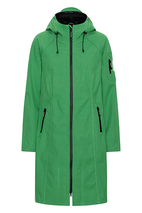 LONG SOFT SHELL RAINCOAT RAIN37L EVERGREEN 2