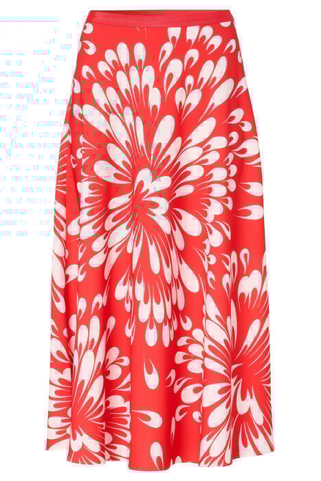 PRINTED SWAN SKIRT FIERY RED 4