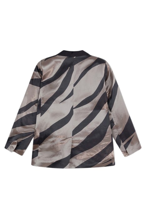 SATIN BLAZER ZEBRA WARM TAUPE 4