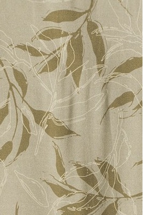 BENNY NEW COLLAR PAU OLIVE MACROLEAF CASUAL SHIRT PRINT 5
