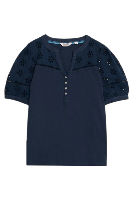 BELLA BRODERIE MIX TOP FRENCH NAVY 3